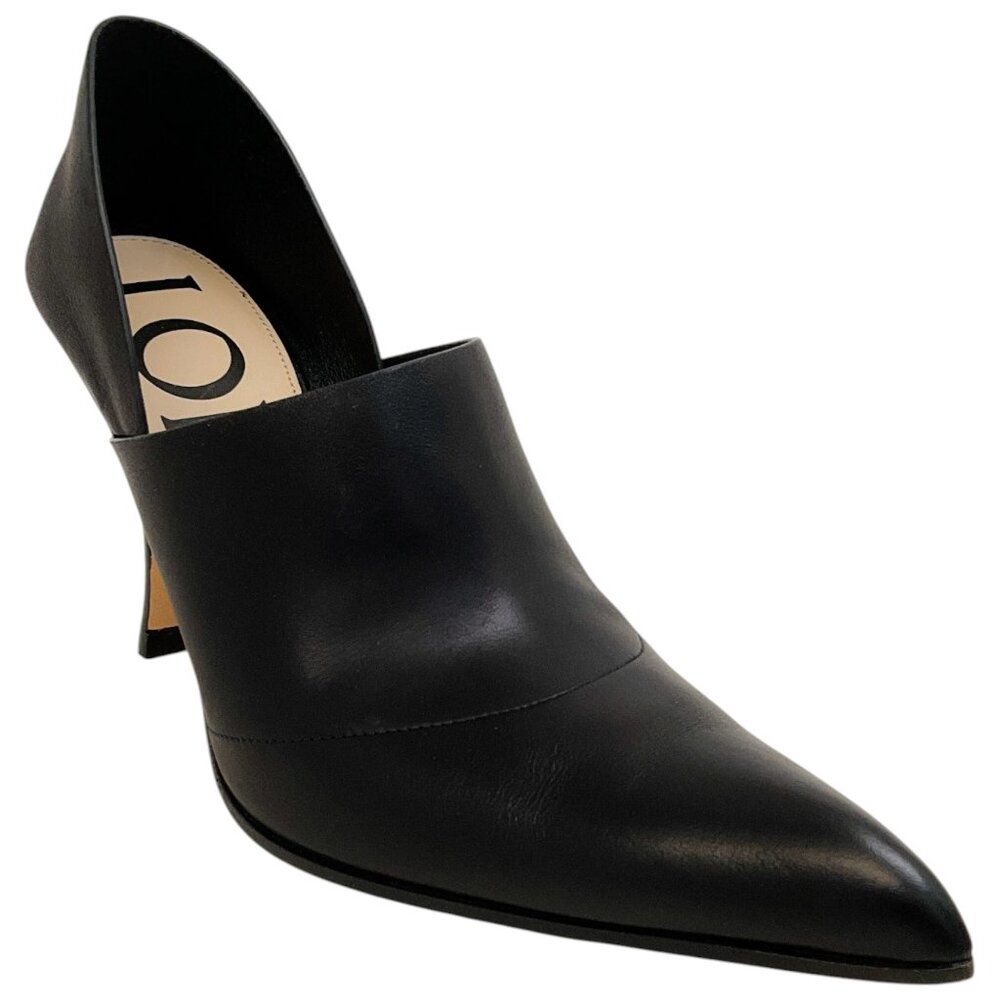 Loewe Black Leather Comic Folded Pumps